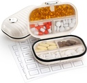 Zannaki Pill Case Portable Small Weekly Travel Pill Organizer, Pocket Purse Bag için Sevimli Moisture Kanıt Pill Box Sahibi, Günlük Mini Pocket Eczanesi Tıp Konteyneri Vitamin için, Fish Oil, Supplement