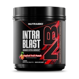 NutraBio Intra Blast Bcaa Powder Amino Acid Supplement, Ηλεκτρολύτης & Hydration Blend, Intra, Pre Education & Mus Recovery, 20g Eaa Amino Acids Powder, 5g Glutamine-Tropical Fruit Punch, 30