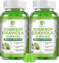 (2 Pack) Soursop Graviola Gummies - Soursop, Immunity, Liver, Zzz & Antioksi, Gluten Free, Vegan, 120 Gummies