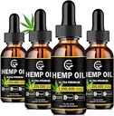 (4-Pack) Yüksek Potency Hemp Oil - maksimum Güçlü, Immune System Support, Focus Calm, Relaxation, Mood, Pure Extract, Organic, Vegan, Non-GMOMO
