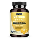 DRFOSTER Vitamin D3 & K2 High-Potency 125mcg D3 & 100mcg K2?MK7 �Bone Strength, Heart & Immune Support Plus Zinc, Boron & MCT Powder �120 Capsules, Non-GMO, Gluten-Free