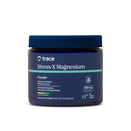 Trace Minerals Stress-X Magnesium, 350mg - Συμπλήρωμα μαγνησίου σκόνης για την υποστήριξη της μυϊκής χαλάρωσης & αποκατάστασης - Restful Sleep Support Mineral Supplement - Λεμόνι Lime Flavor, 7,9 oz (50 εξυπηρετούν)