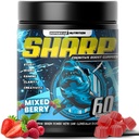 Sharp Paraxanthine Gummies | Non- Stim, Clean Energy & Focus, Caffeine Alternative | 250 mg per Serving | Alpha GPC, L-theanine & Green Tea | Caffeine Free Pre-Workout & Focus Supplement - 60 Gummies