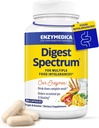 Enzymedica Digest Spectrum, Advanced Digestive Enzymes for Women and Men, υποστηρίζει την πέψη και πολλαπλές δυσανεξία τροφίμων, ταχείας δράσης Formula for Gas and Bloating Relief, 240 κάψουλες