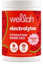 Wellah Electrolytes Powder (Watermelon) 50 Servings - Hydration Drink Mix, 7 Vitamins & Minerals, Zero Sugar