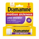 Sea-Band Anti-Nausea Acupressure Wristbands and Dramamine Motion Sickness Relief Less Drowsey Formula, 8 Count Bundle