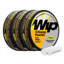 Wip Energy Pouches, Sugar Free Blend with 200 MG Natural Caffeine, B Vitamins, Minerals & L Theanine for Energy Support, Pre Workout for Active Lifestyles, Yuzu Ginger, 3 Pack, 15 Pouches Each