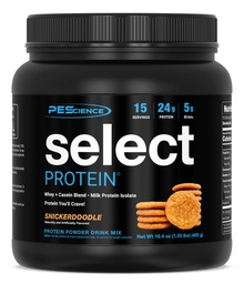 PEScience Select Protein Powder, Whey and Casein Blend, Lean Protein Powder for Women and Men, Low Calorie, Low Carb, Keto Friendly, Gluten Free, Snickerdoodle - 15 Servings