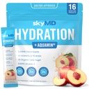 skyMD Daily Hydration | Electrolytes Powder Packets | Low Sugar, 10 Calories | 12 Vitamins & Minerals, Sodium | Drink Mix for Energy and Recovery | White Peach | 16 Sticks