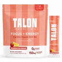 Talon Focus and Energy Drink Mix – Magtein Magnesium L-Threonate, Alpha GPC, Rhodiola & L Theanine - Brain Supplements for Memory and Focus with Caffeine - 15 Single Serve Packets (Raspberry Lemon)