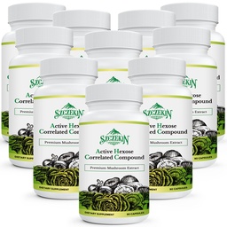 Active Hexose Corrited Compound 1500 mg Supplement, Natural 8 Mushroom Extract Supplement, ανοσοποιητικό σύστημα, λειτουργία ήπατος, δραστηριότητα φυσικών δολοφόνων και κυττάρων Τ, 900 κάψουλες λαχανικών