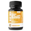 Vitamin D3 K2 with Magnesium Glycinate - 4000 IU D3 + 100 mcg MK-7 K2 3-in-1 Supplement - Supports Bone Health Immune System & Heart Wellness - Vegan Non-GMO - 60 Capsules