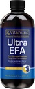 Rx Vitamins Ultra EFA Omega 3 Fish Oil for Dogs & Cats - Προάγει την καρδιά, τον εγκέφαλο, και κοινή υγεία με βιταμίνη Ε, βιοτίνη, και ψευδάργυρο - Υγρό ιχθυέλαιο για Itch Relief, Shedding σκύλου, Coat Health - 8 oz