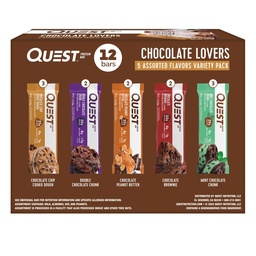 Quest Nutrition Chocolate Lovers Variety Pack, High Protein, Low Carb, Gluten Free, Keto Friendly, 12 Count