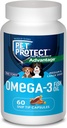 Pet Protect M/L Dog Omega-3 συμπλήρωμα, ιδιόκτητη δωρεάν μορφή Blend, Υποστηρίζει μια κανονική φλεγμονή απόκριση, Snip-Tip κάψουλες (60 κόμης)