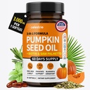 3-in-1 Pumpkin Seed Oil with Saw Palmetto Capsules (3000mg/softgel) + Biotin for Hair Growth, Radiant Skin, Prostate, Bladder, Immune & Urinary Support, Essential Fatty Acids & Vitamins, 60 Day Supply