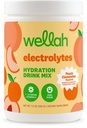 Wellah Electrolytes Powder (Peach Clementine) 50 Servings - Hydration Drink Mix, 7 Vitamins & Minerals, Zero Sugar