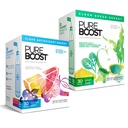 Pureboost Clean Energy and Superfoods Bundle. 60 Stick Packs. B12, Vitamin C and more. Fruity Combo Pack + Green Mojo includes 7 Organic Supergreens.