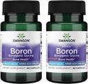 Swanson Boron από Albion - Boroganic Glycine συμπλήρωμα Υποστήριξη Κοινή Υγεία & Υγεία των οστών - Φόρμουλα Υψηλής Απορρόφησης Μπορεί να υποστηρίξει τη συνολική ισορροπία - (60 κάψουλες, 6mg κάθε) (2 Pack)