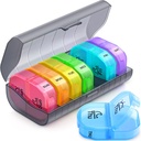 Weekly Pill Organizer 2 φορές την ημέρα, ZIKEE AM Pill Box με 7 αποσπώμενα Pill Case, BPA-Free & Portable 7 Day Pill Organizer με μεγάλη αποθήκευση για να κρατήσει φάρμακα, βιταμίνες και ιχθυέλαια