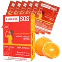 Glucose SOS Glucose Powder Packets with Natural Dextrose, Fast-Absorption That Instantly Dissolves in Your Mouth with No Water Needed, Sweet & Tangy 6 Servings