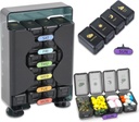 Haftalık Pill Organizer 7 Day 4 Times a Day, Büyük Pill Box Organizer with Beam Design, Daily Pill Organizer to Hold Medicine, Drug, Vitamins and Fish Oils (Black)