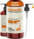 Deley Naturals Wild Alaskan Salmon Oil for Dogs - New & Improv Salmon Oil Plus Formula - Köpekler için Balık Yağı DHA EPA Omega 3 & 6 Fatty Acids - Omega 3 Fish Oil for Skin & Coat - 32oz ABD'de yapıldı