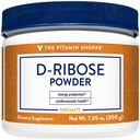 The Vitamin Shoppe D-Ribose Powder - ATP Energy Production & Heart Health | Pure 5-Carbon Sugar | 200g 40 Servings | Unflavored
