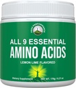 26 Klinik Çalışmalar ile tüm 9 Temel Amino Asits Toz. EAAs 32X Etkili BCAA / BCAAS Şubeli Zincir Yedekleri. Pre or Post Workout EAA Supplement for Energy and Muscle growth. Limon Lime