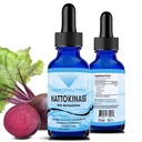 Nattokinase with Serrapeptase Supplement Liquid Drops - A, 390 mg, 4 FL OZ Liquid, 302 Servings, Made in USA, Beet Root Extract, Gluten-Free, Non-GMO, GMP Certified