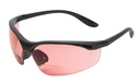Calabria 91348 Pink FL-41 Tinted BiFocal Safety Glasses +1.50 Fluorescent Blue Light Sensitivity Indoors Outdoor Photophobia