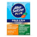 Alka-Seltzer Plus Power Max Cold and Flu Medicine, Day+Night, - Maximum Strength (Per 4 Hour Dose) Relief Cold and Flu Medicine for Adults and Children 12 Years and Older, 24 Count, Packaging May Vary