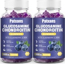 2 συσκευασίες 3000MG Glucosamine Chondroitin Gummies - Extra Strength Joint Health & MSM Elderberry Φυσικό συμπλήρωμα κοινής υποστήριξης, Ευελιξία, Αντιοξειδωτική ανοσοποιητική υποστήριξη για ενήλικες, 120 Gummies.