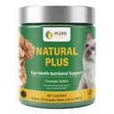 Natural Plus Eye Health Chewable Tablets for Pets, Tear Stain Support Supplement for Cats & Dogs, 90 Count