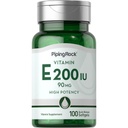 Piping Rock Vitamin E 200 IU | 90mg | 100 Softgel Capsules | High Potency Supplement | Non-GMO, Gluten Free