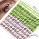 KEYYOU Aurora Lash Clusters Invisible Band C Curl Natural Soft Waterproof Only 12mm Length Lash Extension Easy to Apply at Home Cosmetic Makeup Natural False Eyelashes