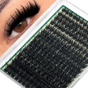 KEYYOU Lash Clusters with Spikes - 200D Volume Wispy Manga Lash Clusters 12-20mm D Curl DIY Eyelash Extensions, Fairy Eyelash Clusters for Fluffy Anime Look & Professional Salon Finish