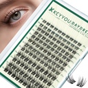 KEYYOU Natural Wispy Lash Clusters 0.02mm 120 Pcs Individual Lash Daydream Series Ultra Soft Lightweight Eyelash Clusters Extensions Waterproof Soft Band DIY Beauty (0.02-CLOUD-B)