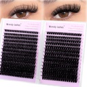 WENDY LASHES Lash Clusters 60D+80D Eyelash Clusters 518PCS Wispy Individual Lashes, 10-18MM D-curly Lash Extension DIY Cluster Eyelash Extensions for Beginners