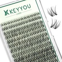 KEYYOULASH Lash Clusters Manga Lash Extension C Curl 144pcs 8-18mm Wispy Eyelash Clusters Natural Volume Eyelash Extensions Individual Lashes DIY at Home(KY05,D-8-16MIX)