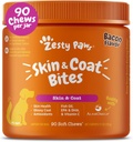 Zesty Paws Omega 3 Balık Yağı Köpekler için - Zesty Paw Köpek Vitaminleri ve Hip, Ortak & Skin, Bacon (90 Chews)
