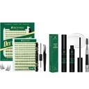 KEYYOU Lash Clusters Kit 144pcs C Curl 8-16MIX + Lash Remover 10mL, Wispy Fluffy DIY Eyelash Extension Set with Bond & Seal for Natural Salon Look