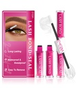 EMEDA Clear Lash Bond and Seal, Lash Cluster Glue for Eyelash Clusters, 72H Waterproof Cluster Glue, No White Residue Bond and Seal for DIY Individual & Clusters Lashes Extensions (6ml+6ml)