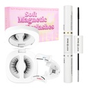 CALAILIS Soft Magnetic Eyelashes with Applicator Natural Look, Lash Bond and Seal Waterproof & Non-irritating