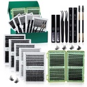 Lash Extension Kit DIY Cluster Lashes Gift Packs 6 Boxes Lash Clusters Eyelash Extensions Soft Wispy with Lash Bond and Seal*2,Remover*2,Lash Tweezers*2,Mascara Brush*2, 14 Counts(6 Boxes Kit-2)