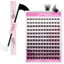 FADLASH Lash Bond and Seal DIY Cluster Lashes Glue and Lash Clusters DIY Eyelash Extensions 144 Clusters Lashes D Curl