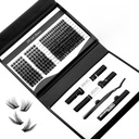 BODERMINCER DIY Lash Clusters Kit, Mixed Lash Styles 10-18mm, 2 Bond & Seal + Lash Remover + Tweezers, Wispy & Fluffy Cluster Lashes for DIY Eyelash Extensions, Natural & Dramatic Look (Lash Kit -A)