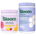 Bloom Unflavored Creatine and Strawberry Mango Pre Workout Bundle