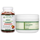 Zaytun Halal Adult Multivitamin Gummies + Collagen Peptides Bundle, Supports Daily Nutrition, Skin & Hair Health, Energy Balance, Non-GMO, Gluten Free, Made in USA