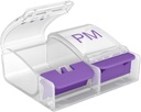 EZY DOSE Daily Push Düğme Pill Case, Tıp Planlayıcı, Vitamin Organize Kutu, 2 Zaman Bir Gün, AM/PM Büyük Karşılaştırmalar, Arthritis Friendly, Clear Lids, Color May Vary, Faraday Free